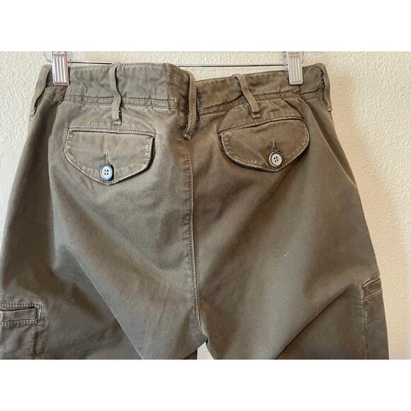 Vince Y2K Boho Straight Leg Cargo Style Olive Green Pants Size 30 - Picture 12 of 14